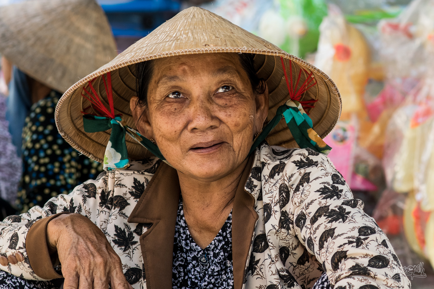 Smiling street seller in Chau Doc