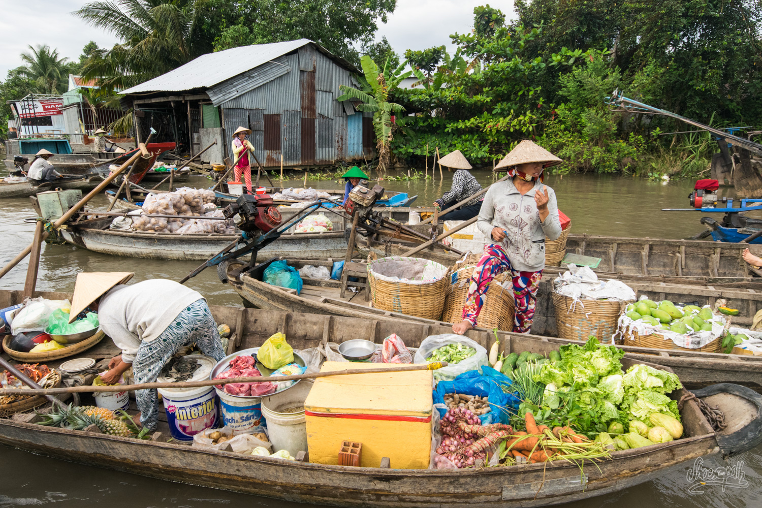 Another floating market in Can Tho