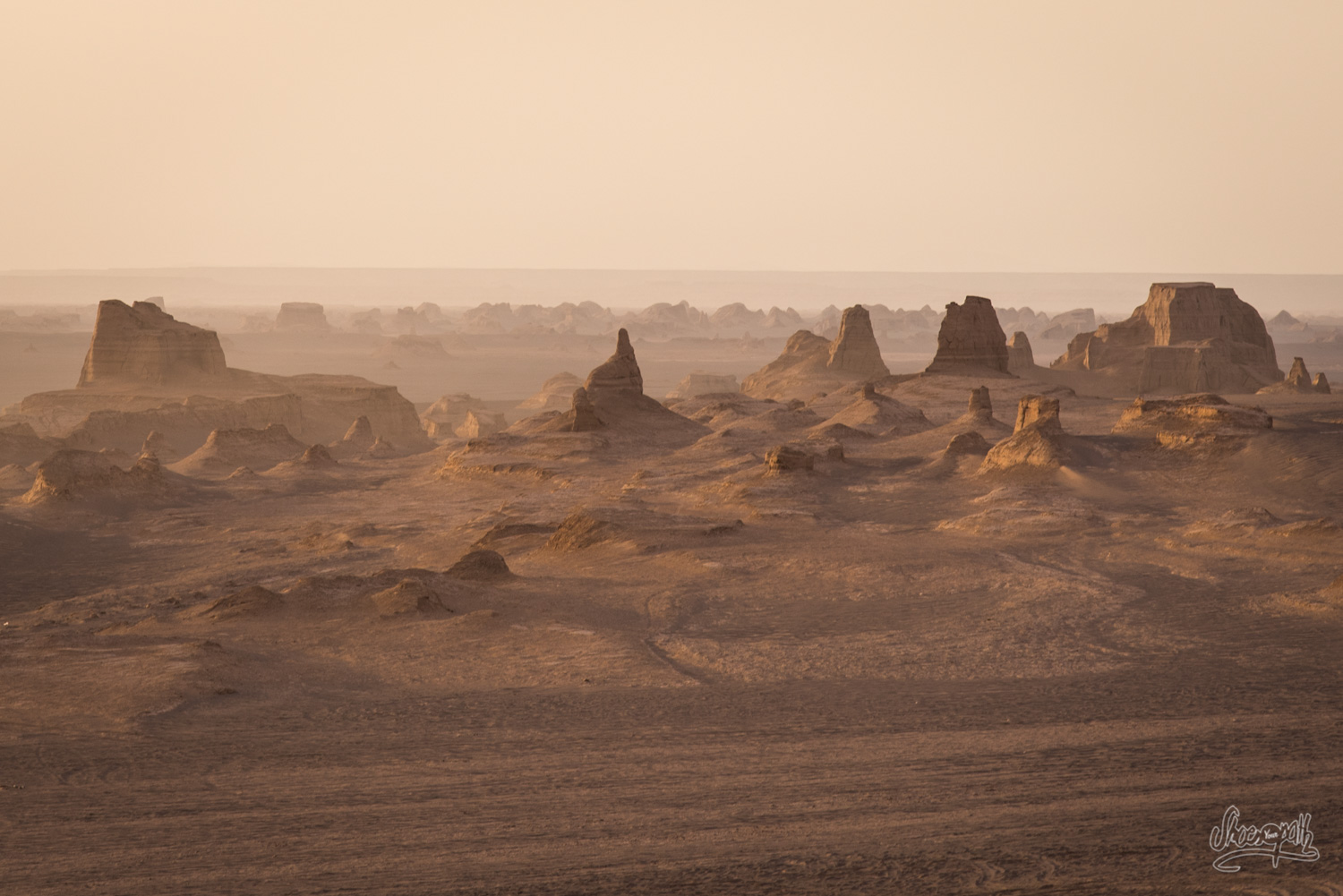 Les kalut, dans le désert de Lut près de Kerman