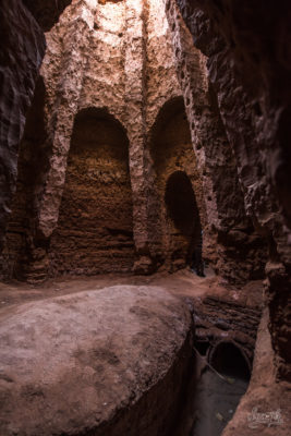 Un qanat, dans le désert de Lut près de Kerman