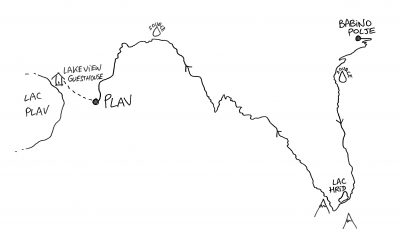 Peaks of the Balkans - Map - Babino Polje to Plav