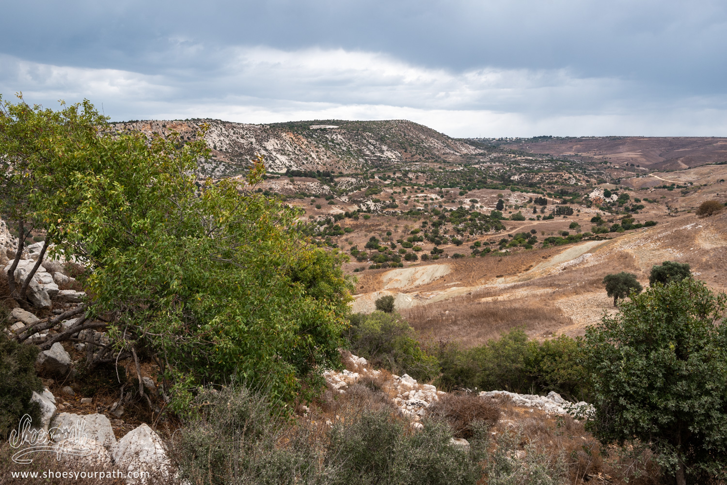 Landscape from the top of the Avakas Gorge, on the path of the 10km loop